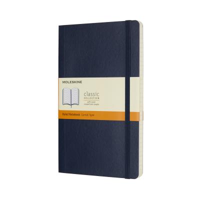 Moleskine Classic Notebook, Large, Ruled, Sapphire Blue, Soft Cover (5 X 8.25) - Moleskine