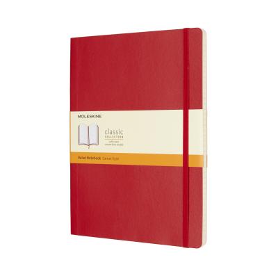 Moleskine Classic Notebook, Extra Large, Ruled, Scarlet Red, Soft Cover (7.5 X 10) - Moleskine