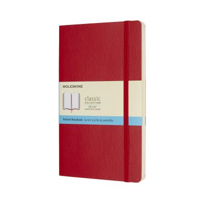 Moleskine Classic Notebook, Large, Dotted, Scarlet Red, Soft Cover (5 X 8.25) - Moleskine