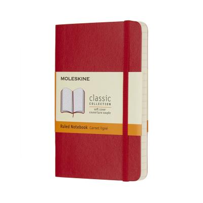 Moleskine Classic Notebook, Pocket, Ruled, Scarlet Red, Soft Cover (3.5 X 5.5) - Moleskine