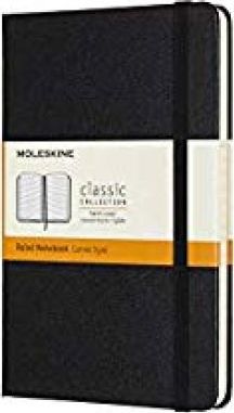 Moleskine Notebook, Medium, Ruled, Black, Hard Cover (4.5 X 7) - Moleskine