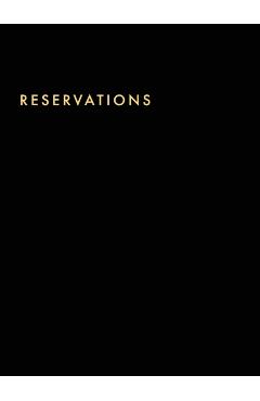 Reservations Book: Hardcover Restaurant Reservations, Double Page per Day for Lunch and Dinner, 8.5x11, Black - Pilvi Paper