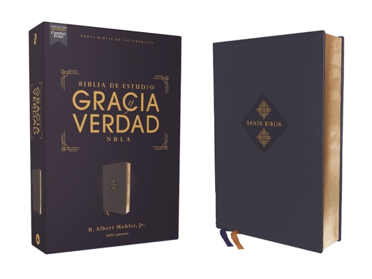 Nbla Biblia de Estudio Gracia Y Verdad, Leathesoft, Azul Marino, Interior a DOS Colores - R. Albert Mohler Jr