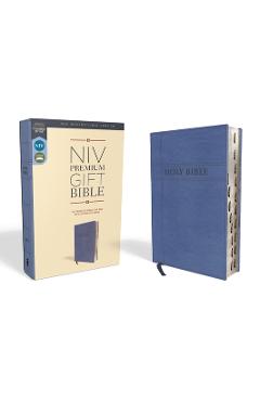 Poza produsului Niv, Premium Gift Bible, Leathersoft, Navy, Red Letter Edition, Indexed, Comfort Print - Zondervan