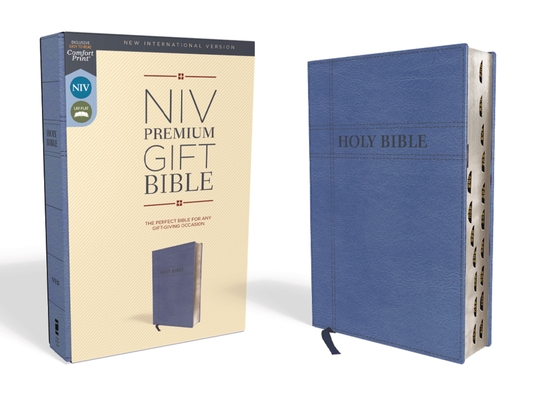Niv, Premium Gift Bible, Leathersoft, Navy, Red Letter Edition, Indexed, Comfort Print - Zondervan