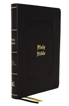 Poza produsului Kjv, Thinline Bible, Large Print, Vintage Series, Leathersoft, Black, Red Letter, Comfort Print: Holy Bible, King James Version - Thomas Nelson
