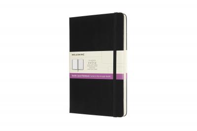 Moleskine Notebook, Ruled-Plain, Black, Large, Hard Cover (5 X 8.25) - Moleskine