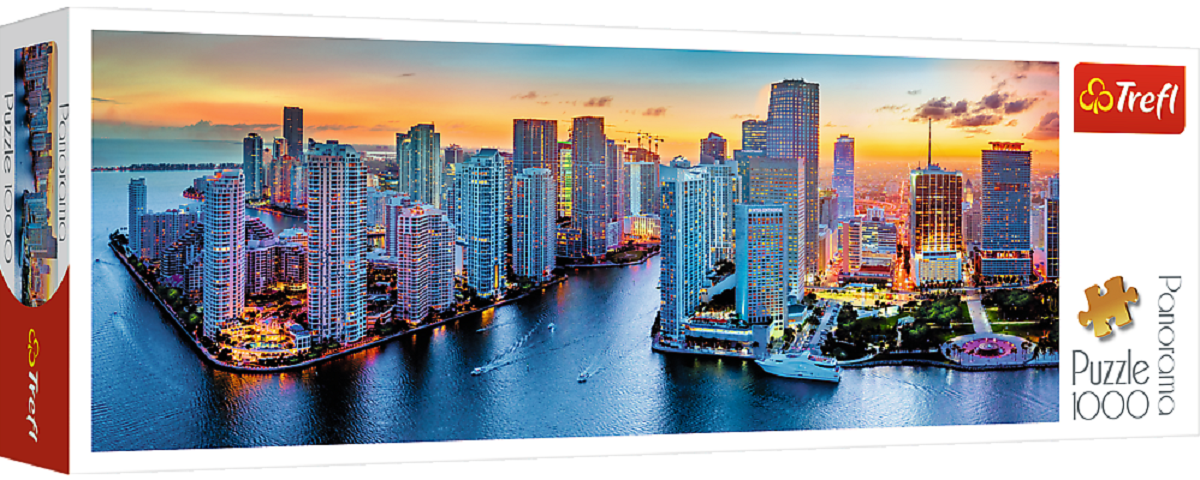 Puzzle 1000 Panorama. Miami la apus