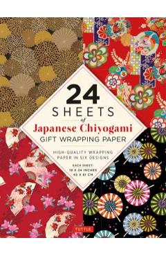 24 Sheets of Chiyogami Patterns Gift Wrapping Paper: High-Quality 18 X 24 (45 X 61 CM) Wrapping Paper - Tuttle Publishing