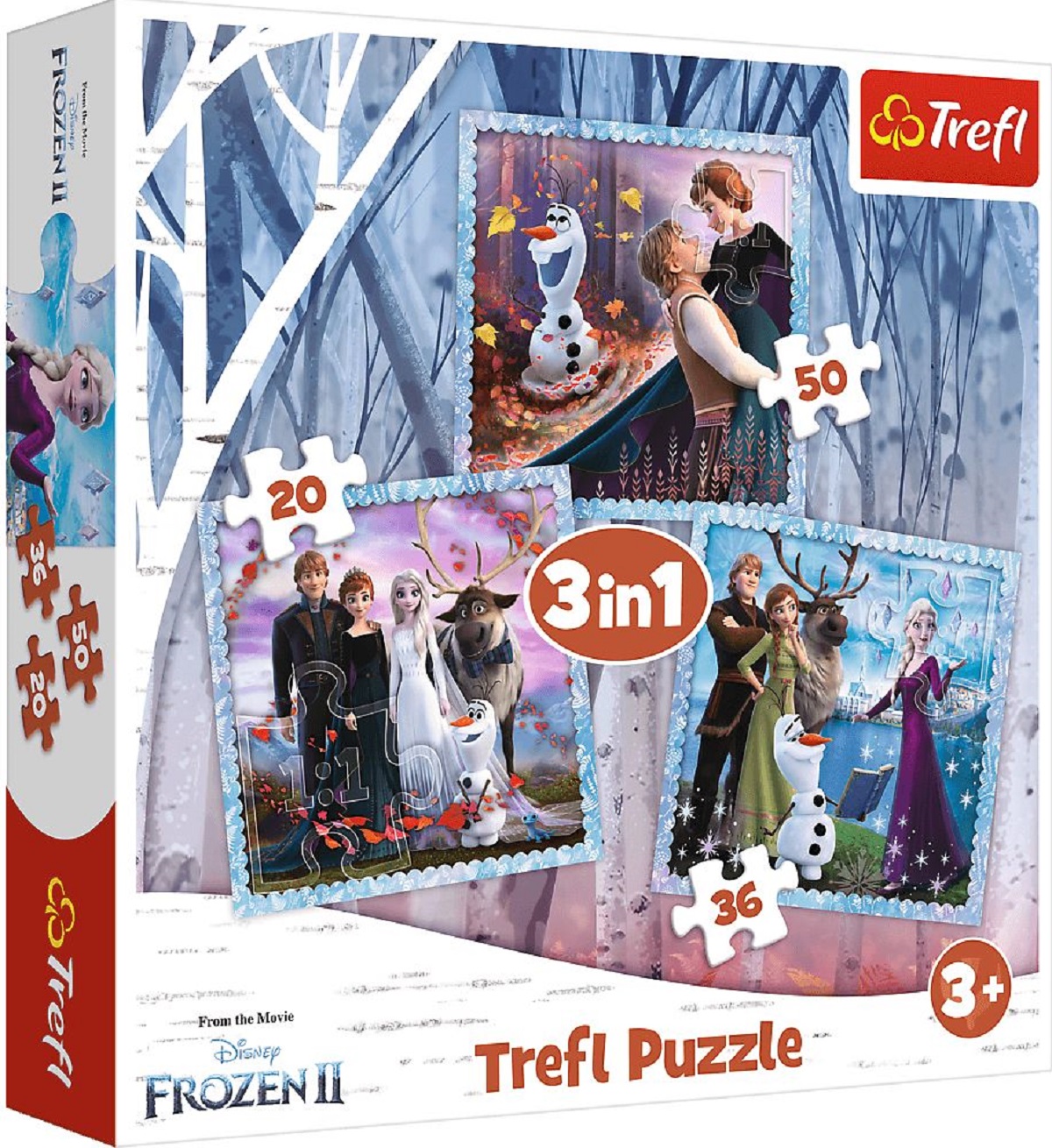 Puzzle 3 in 1. Frozen 2: Regatul de gheata