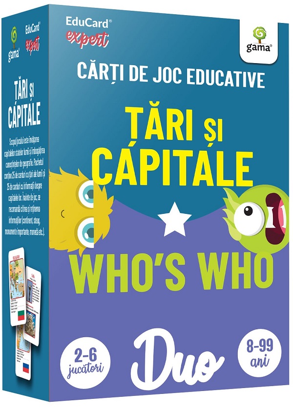 Tari si capitale. Who's Who. Carti de joc educative