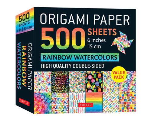 Origami Paper 500 Sheets Rainbow Watercolors 6 (15 CM): Tuttle Origami Paper: High-Quality Double-Sided Origami Sheets Printed with 12 Different Desig - Tuttle Publishing