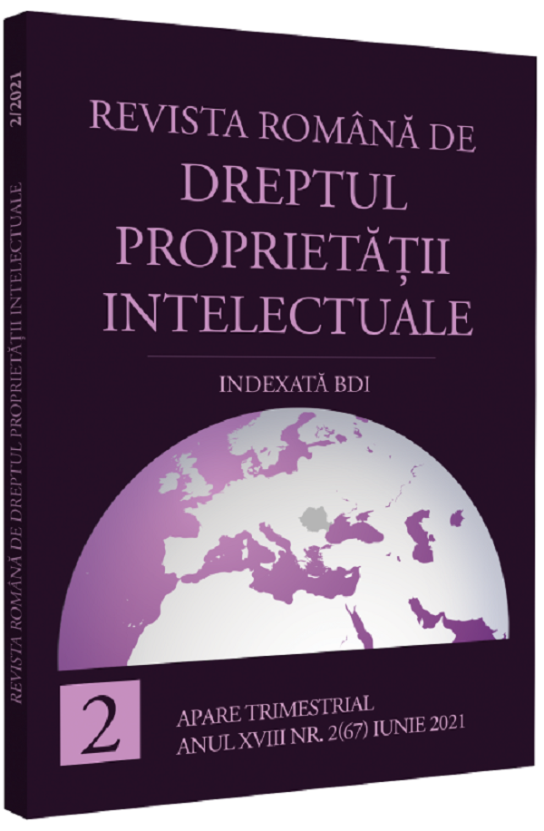 Revista romana de dreptul proprietatii intelectuale. Indexata BDI. Nr. 2/2021