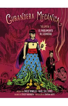 Coperta cărții 'El Parlamento de Lechuzas / The Witch Owl Parliament - David Bowles'