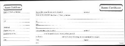 Banns of Marriage Certificate Book Mb6 - 