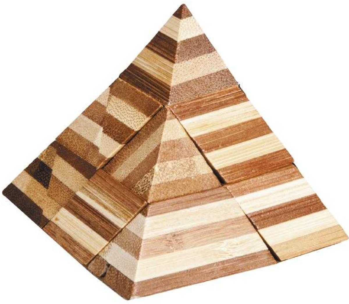 Joc logic IQ din bambus: 3D Pyramid