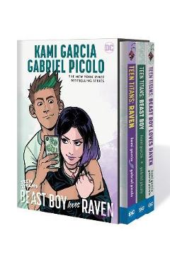 Coperta cărții 'Teen Titans: Raven, Beast Boy and Beast Boy Loves Raven Box Set - Kami Garcia'