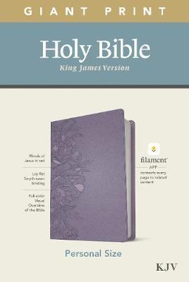 KJV Personal Size Giant Print Bible, Filament Enabled Edition (Leatherlike, Peony Lavender) - Tyndale