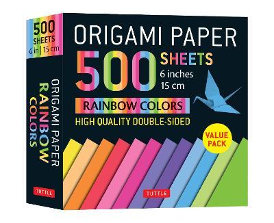 Origami Paper 500 Sheets Rainbow Colors 6 (15 CM): Tuttle Origami Paper: High-Quality Double-Sided Origami Sheets Printed with 12 Color Combinations ( - Tuttle Publishing