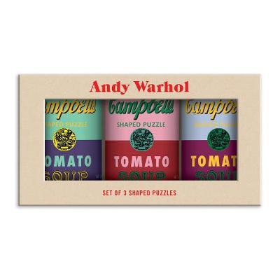 Andy Warhol Soup Cans Set of 3 Shaped Puzzles in Tins - Andy Warhol