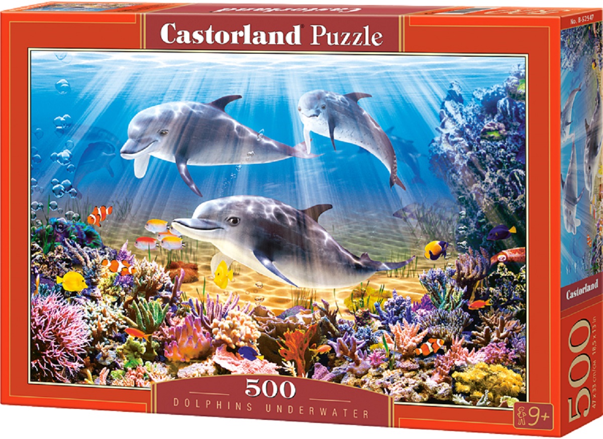 Puzzle 500. Doplphins Underwater