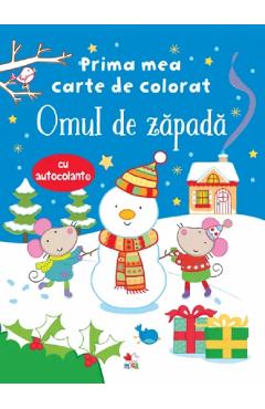 Poza produsului Prima mea carte de colorat. Omul de zapada (cu autocolante)