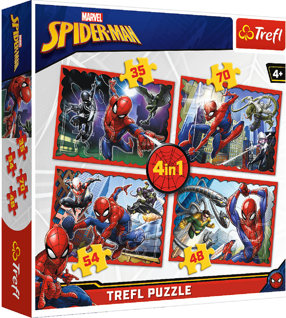 Puzzle 4 in 1. Spiderman