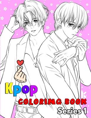 Kpop coloring book: For KPOP lovers, Jin, RM, JHope, Suga, Jimin, V, and Jungkook, Bts, Exo & Blackpink fans (K-pop book series 1) - Coloring Book Questoplay