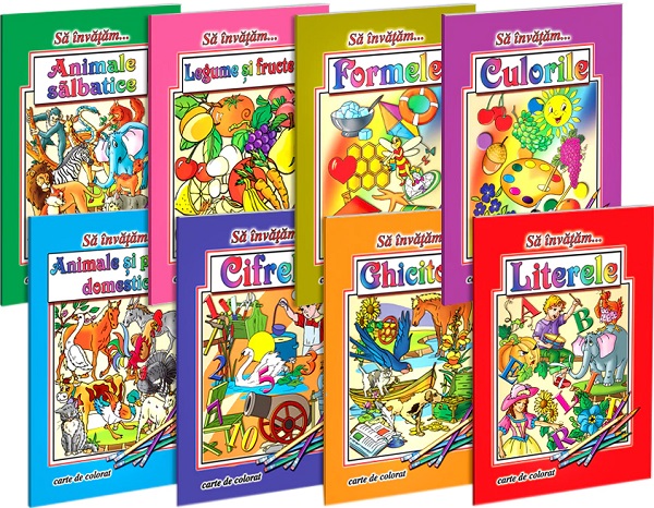 Pachet carti de colorat: 8 titluri