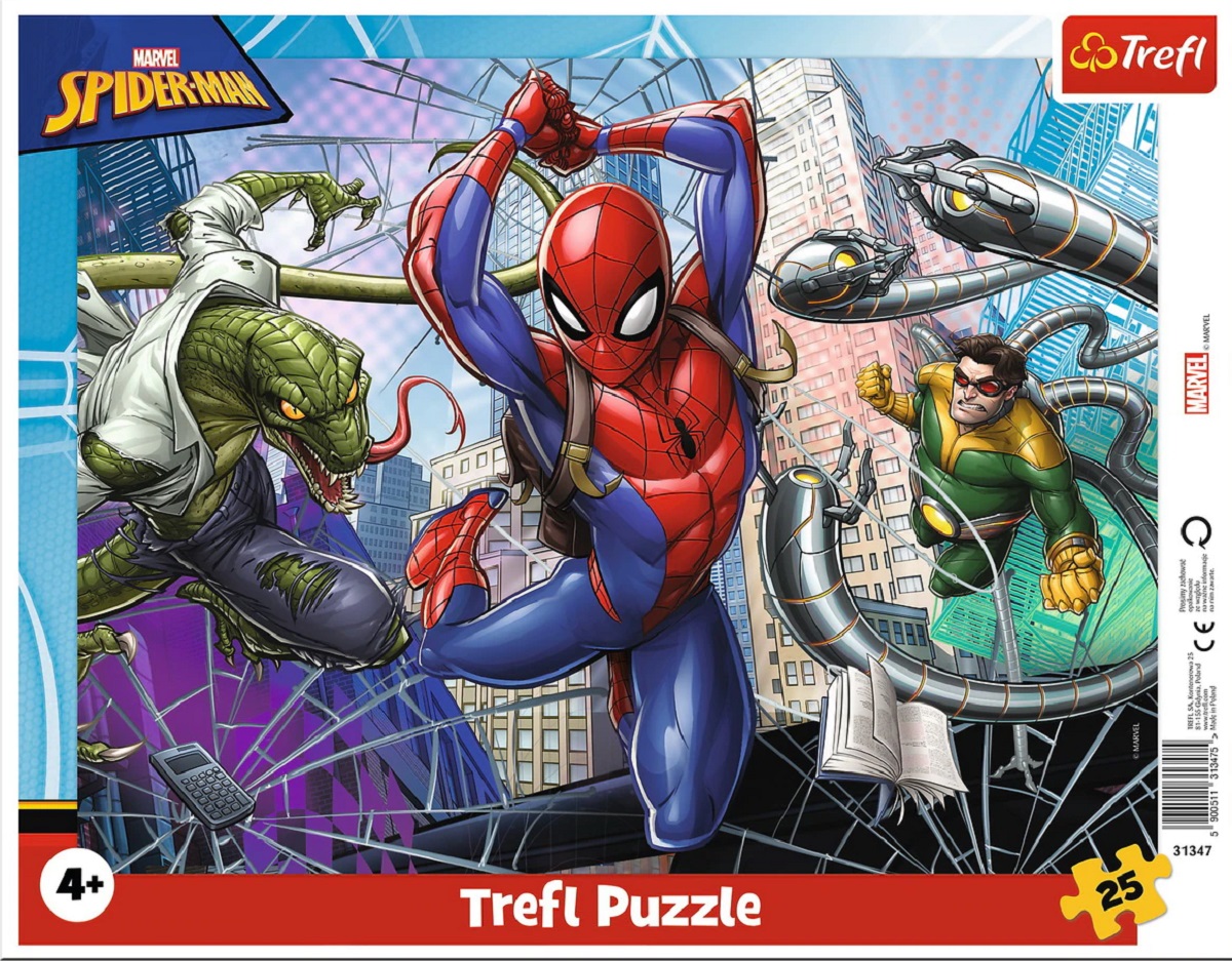 Puzzle 25. Plansa curajosul Spiderman