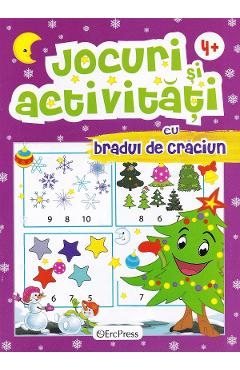 Coperta cărții 'Jocuri și activități cu bradul de Crăciun'