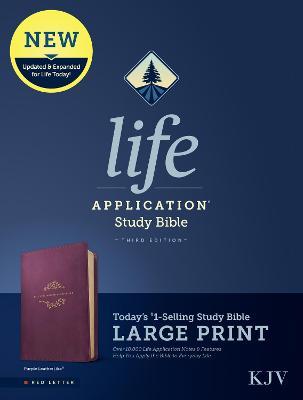 KJV Life Application Study Bible, Third Edition, Large Print (Red Letter, Leatherlike, Purple) - Tyndale