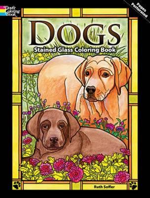 Dogs Stained Glass Coloring Book - Ruth Soffer