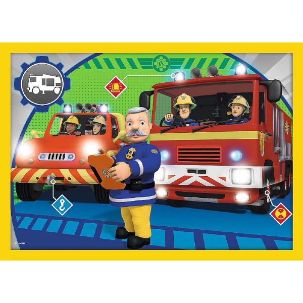 Puzzle 4 in 1. Ajutoarele pompierului Sam