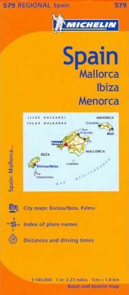 Michelin Spain: Balearic Islands Map 579: (mallorca, Ibiza, Menorca) - Michelin