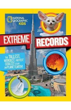 Coperta cărții 'National Geographic Kids Extreme Records - Michelle Harris'