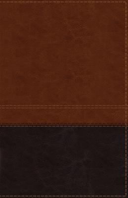 NIV, Reference Bible, Giant Print, Imitation Leather, Brown, Red Letter Edition, Indexed, Comfort Print - Zondervan