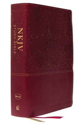 NKJV Study Bible, Imitation Leather, Red, Full-Color, Red Letter Edition, Comfort Print: The Complete Resource for Studying God's Word - Thomas Nelson