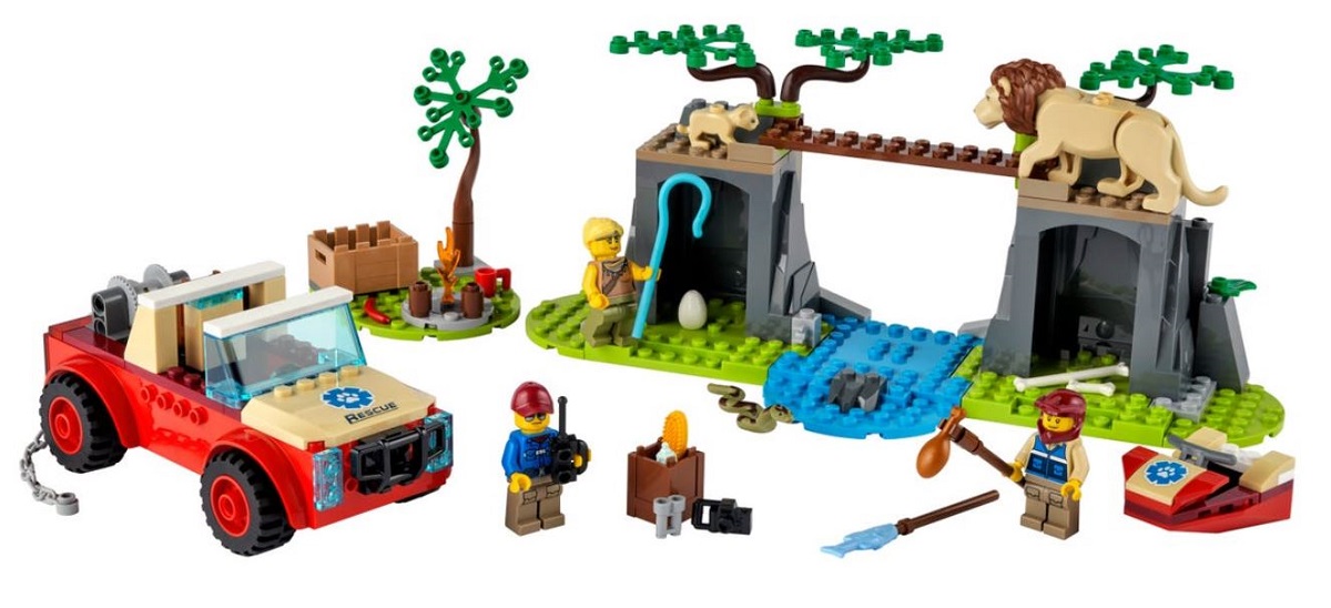 Lego City. Masina de teren pentru salvarea animalelor