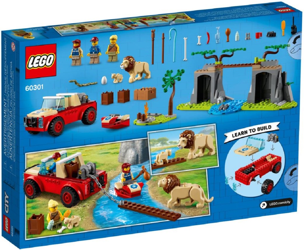 Lego City. Masina de teren pentru salvarea animalelor
