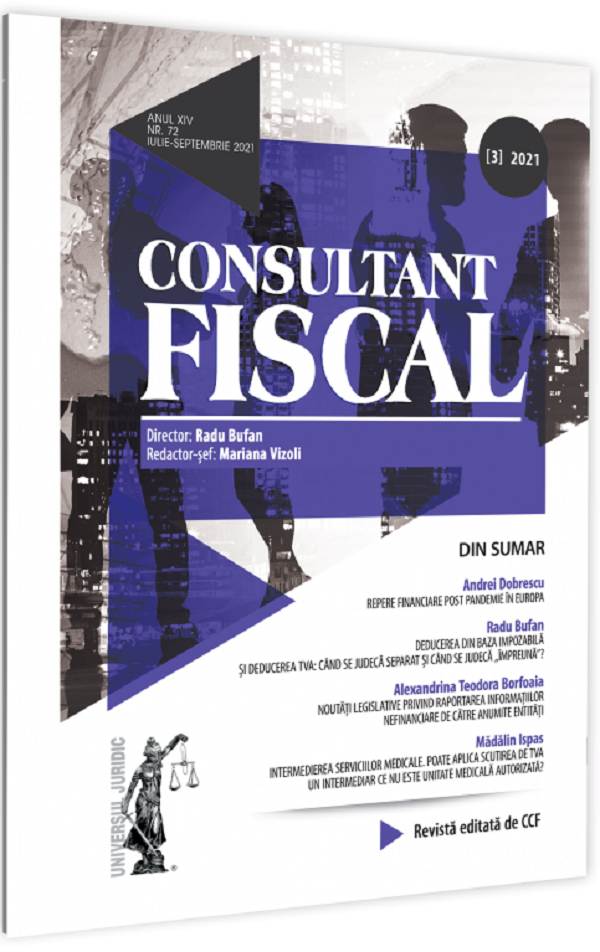 Revista Consultant fiscal nr. 3 din iulie-septembrie 2021
