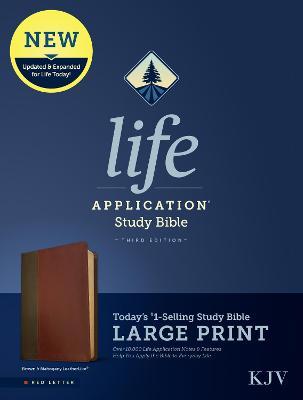 KJV Life Application Study Bible, Third Edition, Large Print (Red Letter, Leatherlike, Brown/Mahogany) - Tyndale