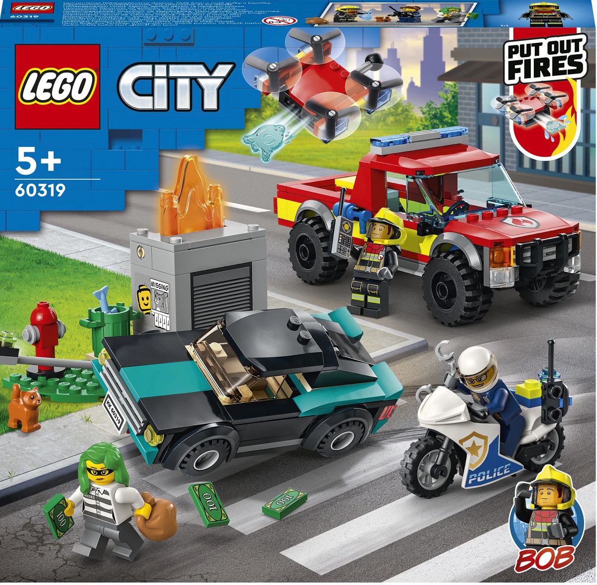 Lego City. Stingere de incendiu si urmarire politista