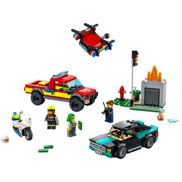 Lego City. Stingere de incendiu si urmarire politista