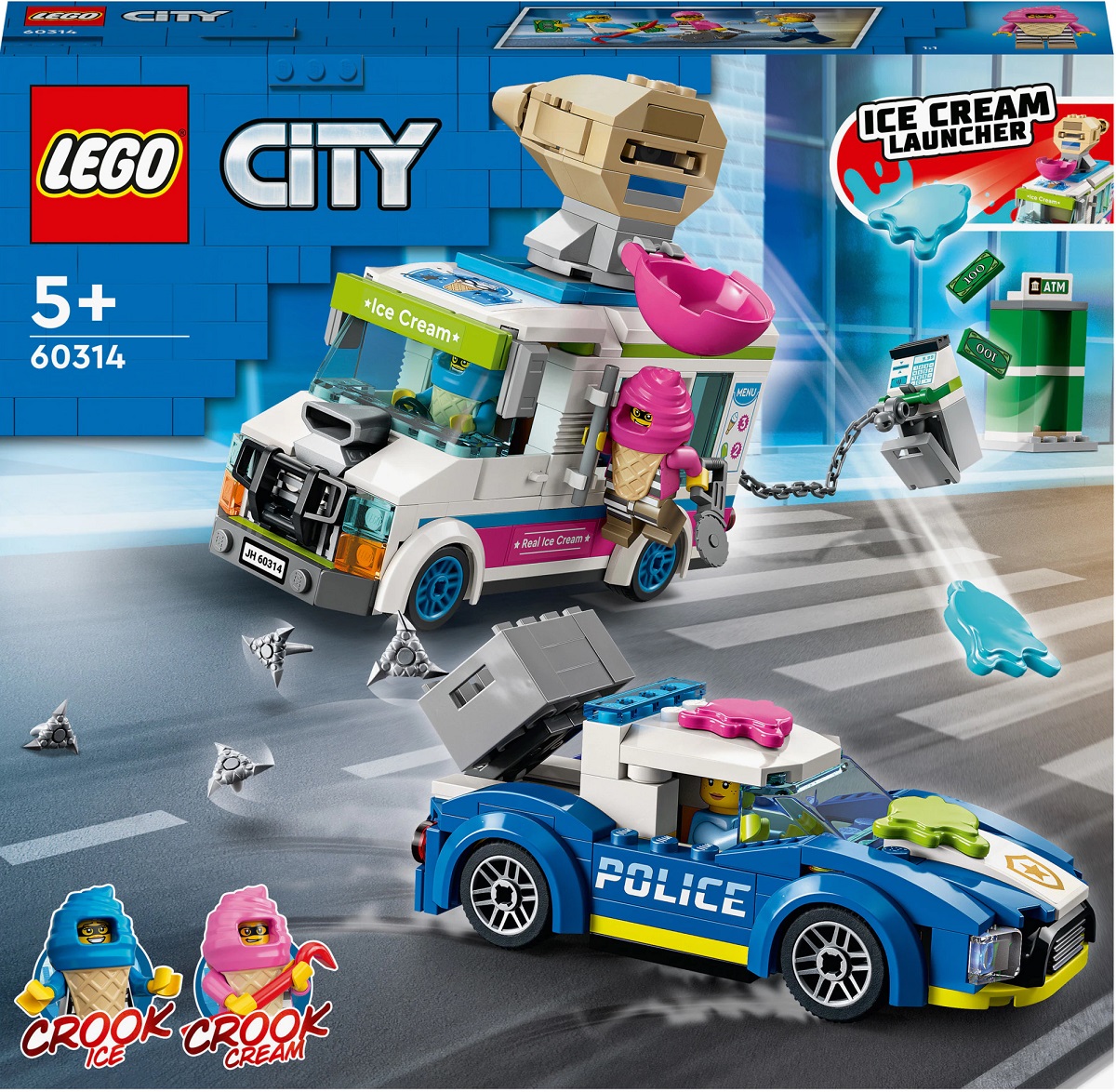 Lego City. Politia in urmarirea furgonetei cu inghetata