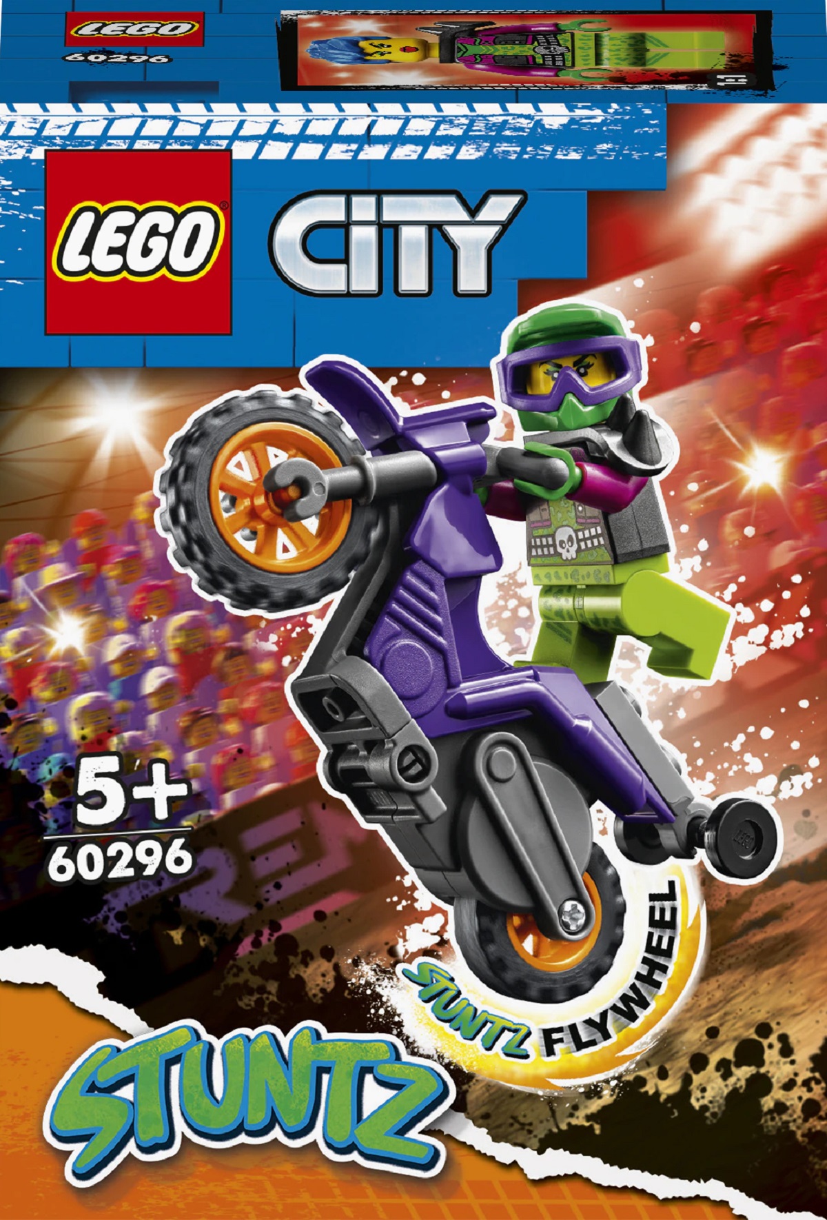 Lego City. Stuntz motocicleta de cascadorie pe roata din spate