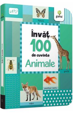 Coperta cărții 'Învăț 100 de cuvinte. Animale'