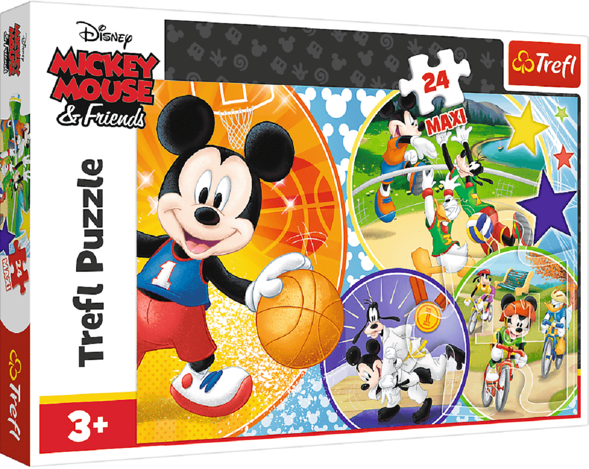Puzzle 24 maxi. Mickey Mouse: Este timpul pentru sport