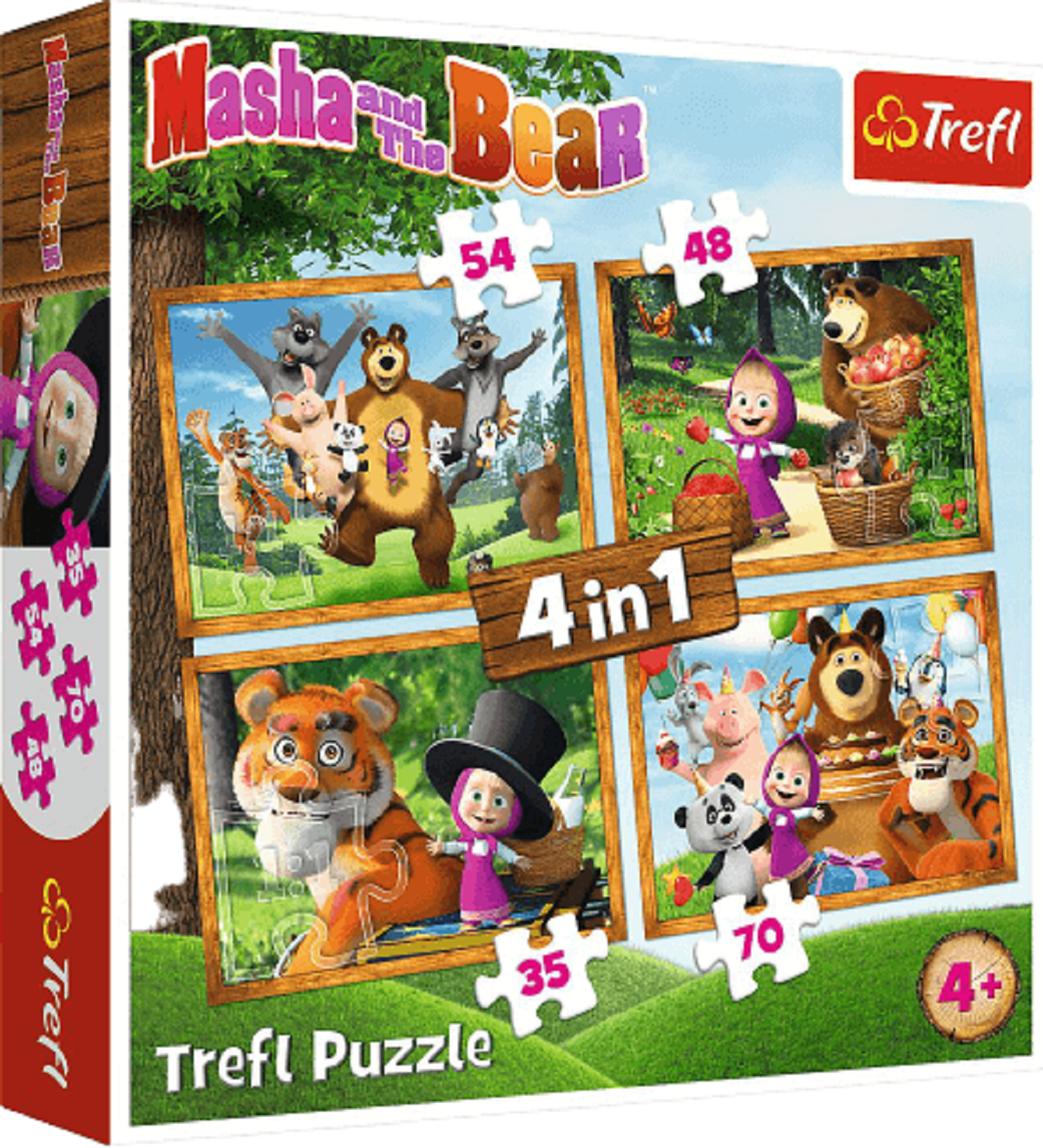 Puzzle 4 in 1. Masha si Ursul in padure