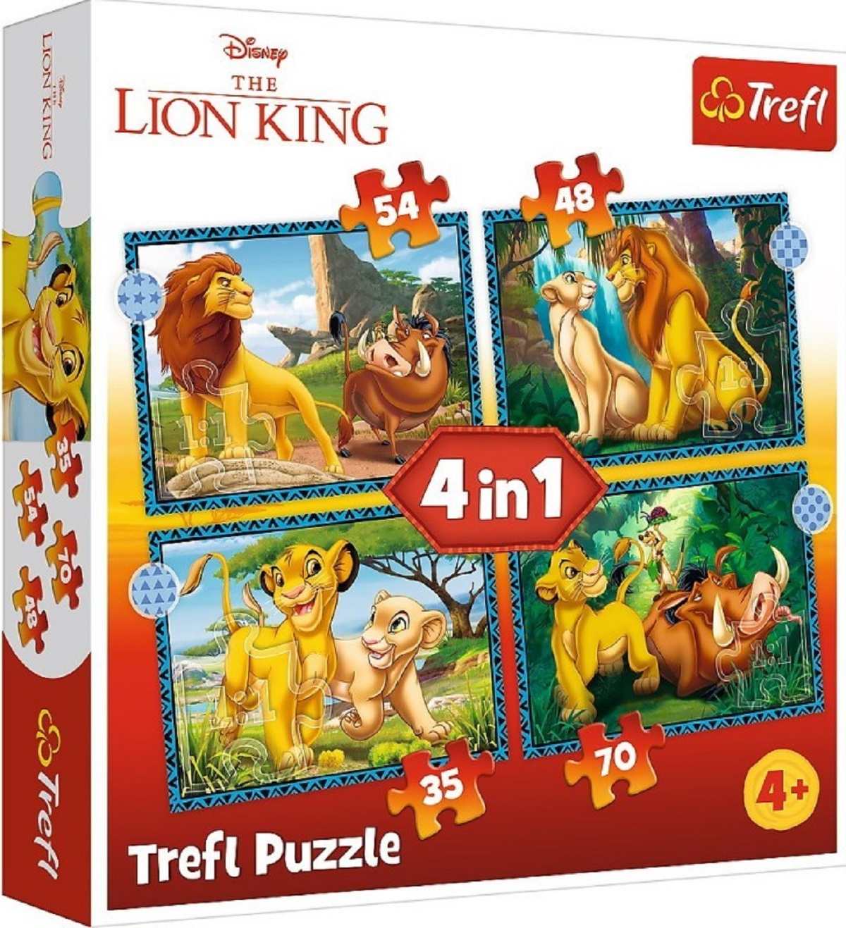 Puzzle 4 in 1. Lion King: Aventurile lui Simba